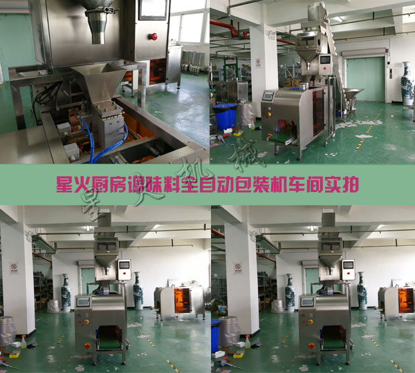 星火厨房调味料全自动包装机厂房及细节实拍